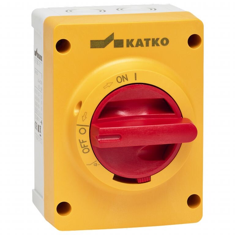 KATKO สวิตช์ฉุกเฉิน 4 โพล 10 แอมป์ รุ่น KEM410U สีเหลือง/แดง