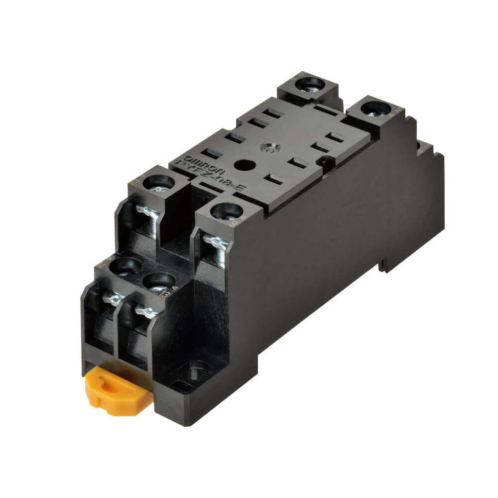 OMRON PYFZ-08-E ซ็อกเก็ตรีเลย์ 8 ขาแบบสกรู รองรับรีเลย์ MY2-GS และ MY2N-GS