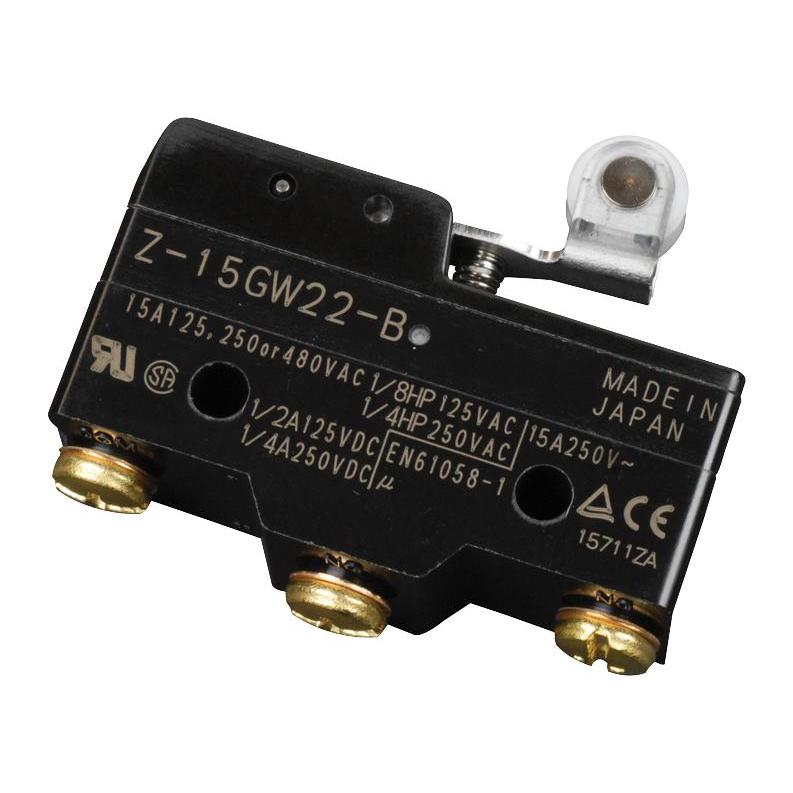 OMRON Z-15GW22-B สวิตช์พื้นฐานแบบก้านโยกสั้นพร้อมลูกกลิ้ง