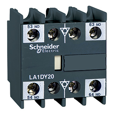 Schneider LA1DX20 | คอนแทคเสริม 2NO สำหรับคอนแทคเตอร์ TeSys Deca
