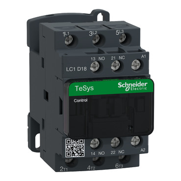 Schneider LC1-D18M7 | คอนแทคเตอร์ 18A คอยล์ 220V AC สำหรับควบคุมมอเตอร์
