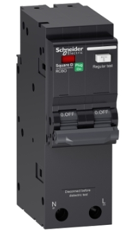 Schneider RCBO 2P 63A รุ่น QO263C10RCB030 | เซอร์กิตเบรกเกอร์ป้องกันกระแสเกินและไฟรั่ว ชไนเดอร์ 2 โพล 63 แอมป์