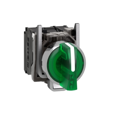 Schneider สวิตช์เลือกแบบมีไฟ 3 ตำแหน่ง รุ่น XB4BK133B5 | Schneider Illuminated Selector Switch 3 Positions รุ่น XB4BK133B5