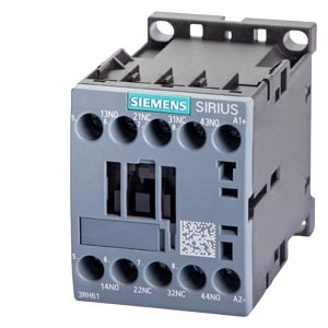 SIEMENS 3RH6122-1BB40 คอนแทคเตอร์รีเลย์ 2NO + 2NC, DC 24V, ขนาด S00