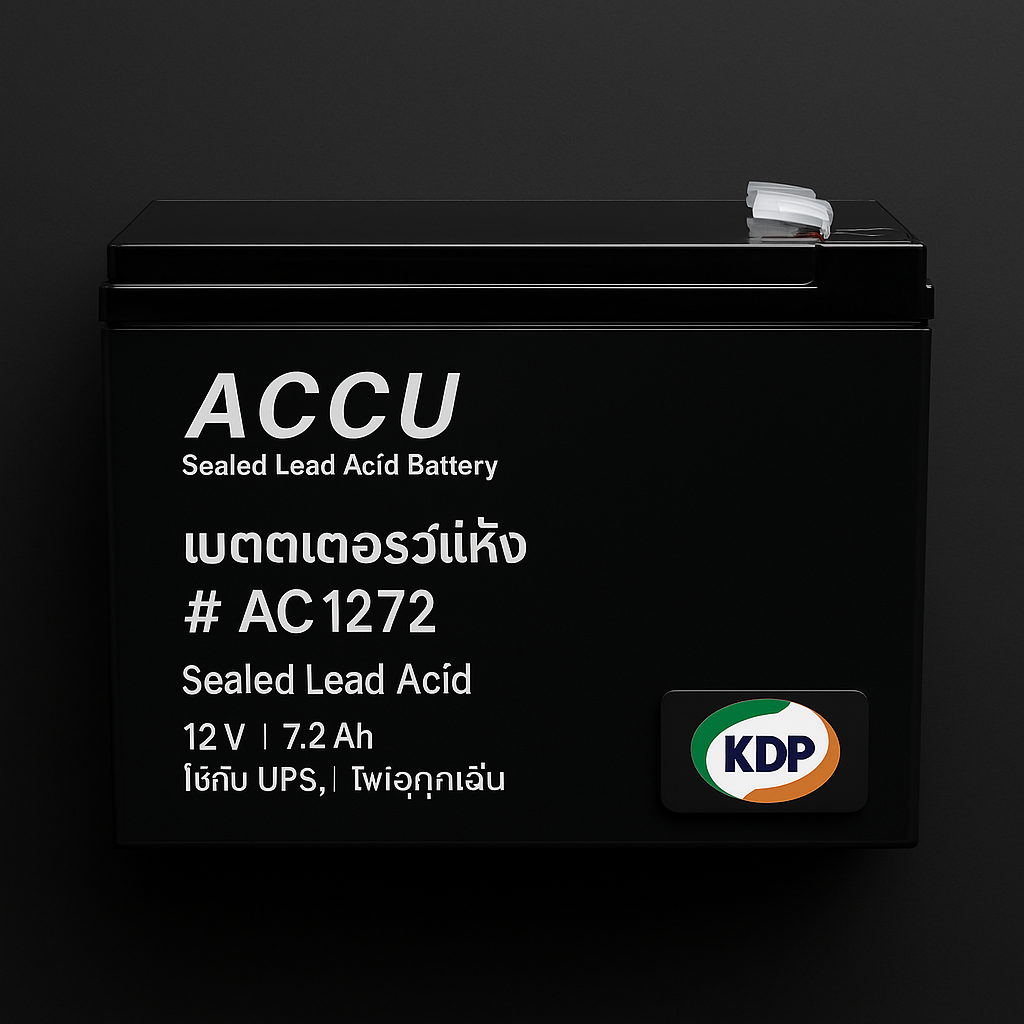 แบตเตอรี่แห้ง (Sealed Lead Acid) ACCU รุ่น AC1272 ขนาด 12V 7.2Ah