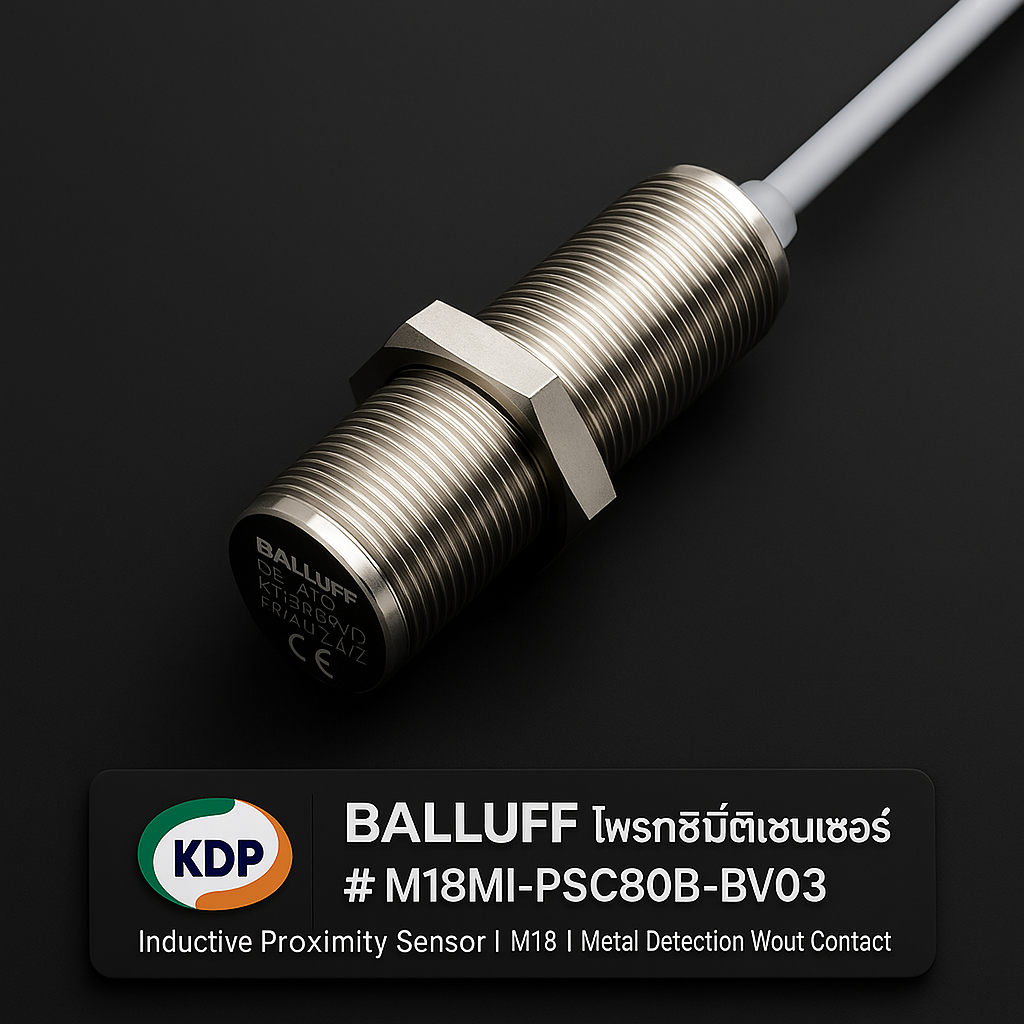 Balluff BES M18MI-PSC80B-BV03 เซ็นเซอร์ตรวจจับแบบอุปนัย (Inductive Proximity Sensor)