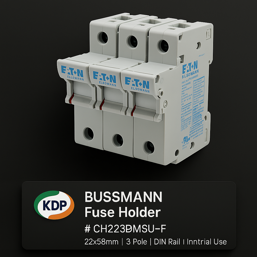 Bussmann ฟิวส์โฮลเดอร์ 3P ขนาด 22x58 มม. พร้อมไมโครสวิตช์ รุ่น CH223DMSU-F