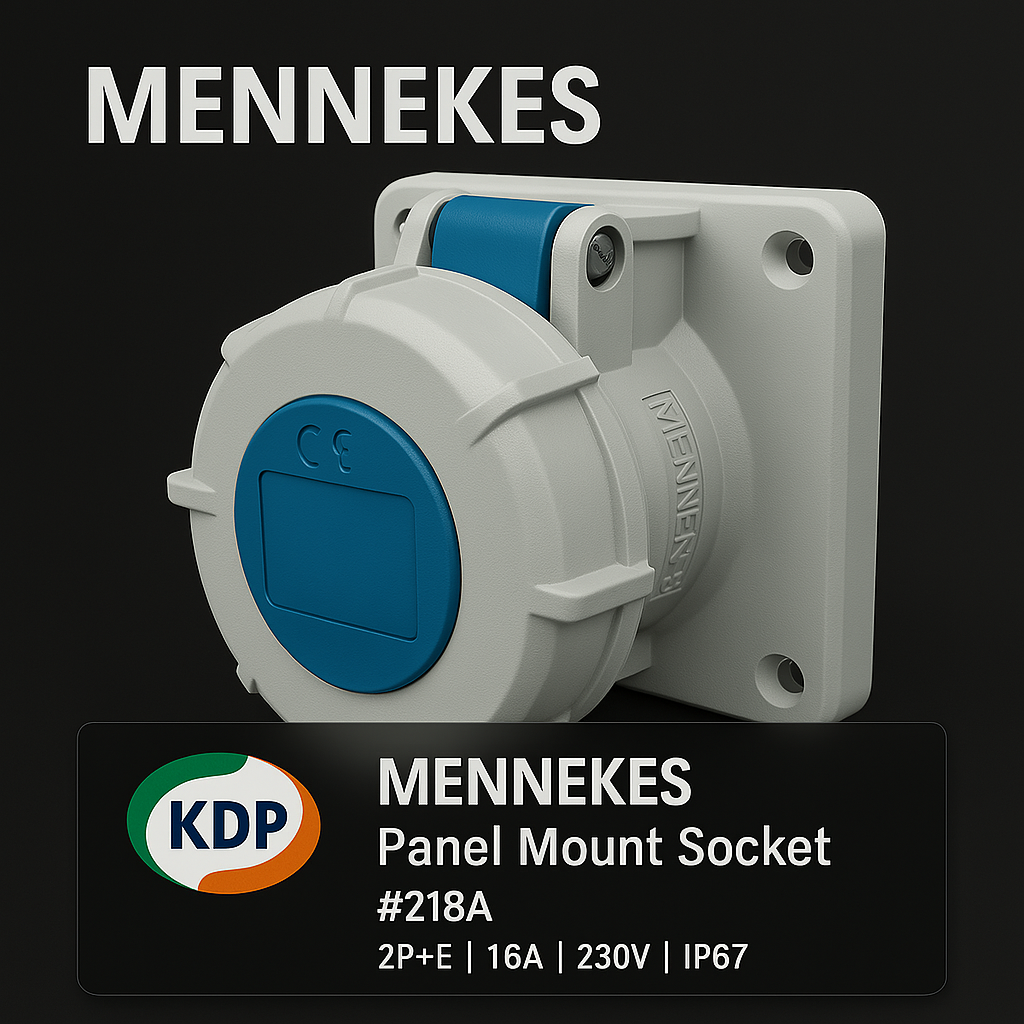 MENNEKES 218A เต้ารับติดแผง 2P+E 16A 230V IP67