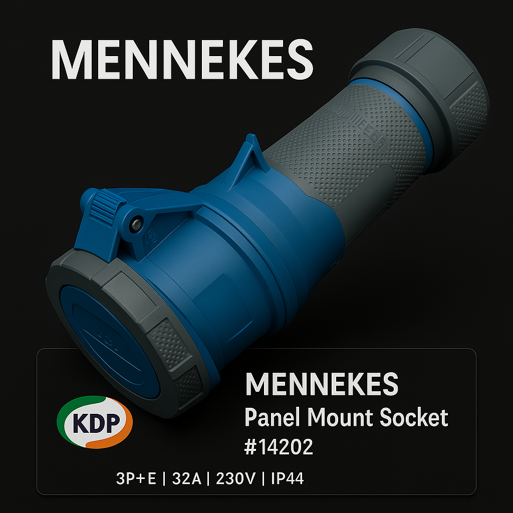 MENNEKES 14202 ขั้วต่อไฟฟ้าอุตสาหกรรม 2P+E 63A 230V IP67 (PowerTOP Xtra)