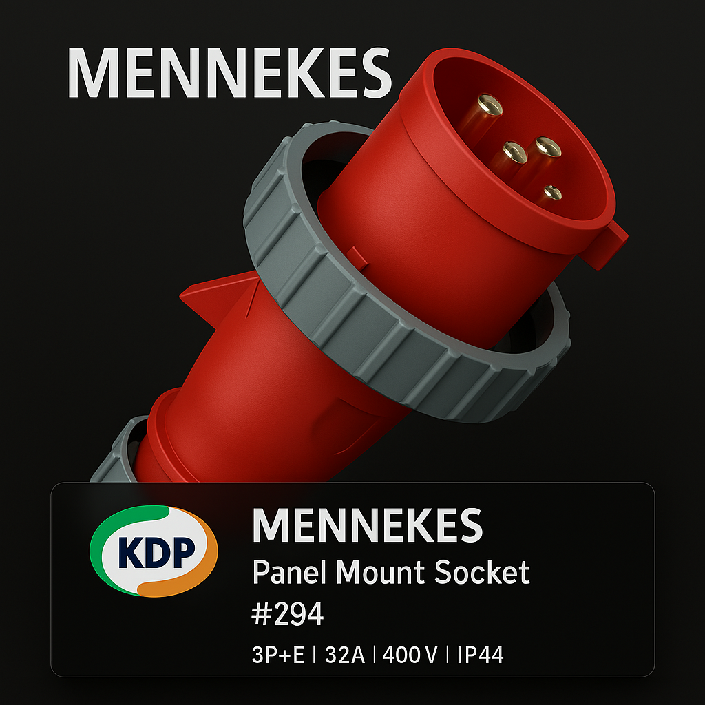 MENNEKES 294 ปลั๊กไฟฟ้าอุตสาหกรรม 3P+E 32A 400V IP67 (AM-TOP)