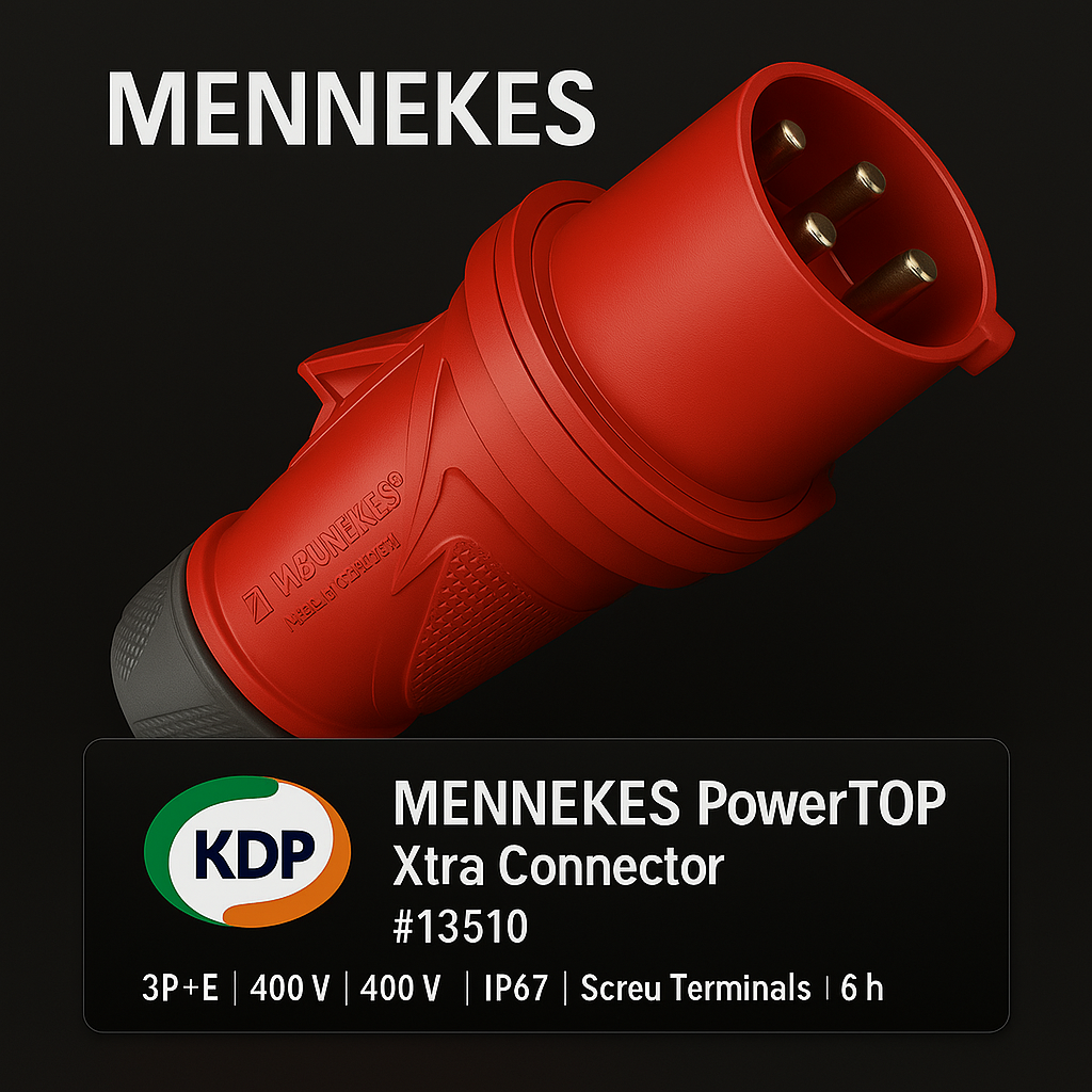 MENNEKES 13510 ปลั๊กไฟฟ้าอุตสาหกรรม 3P+N+E 16A 400V IP54 (PowerTOP Xtra)
