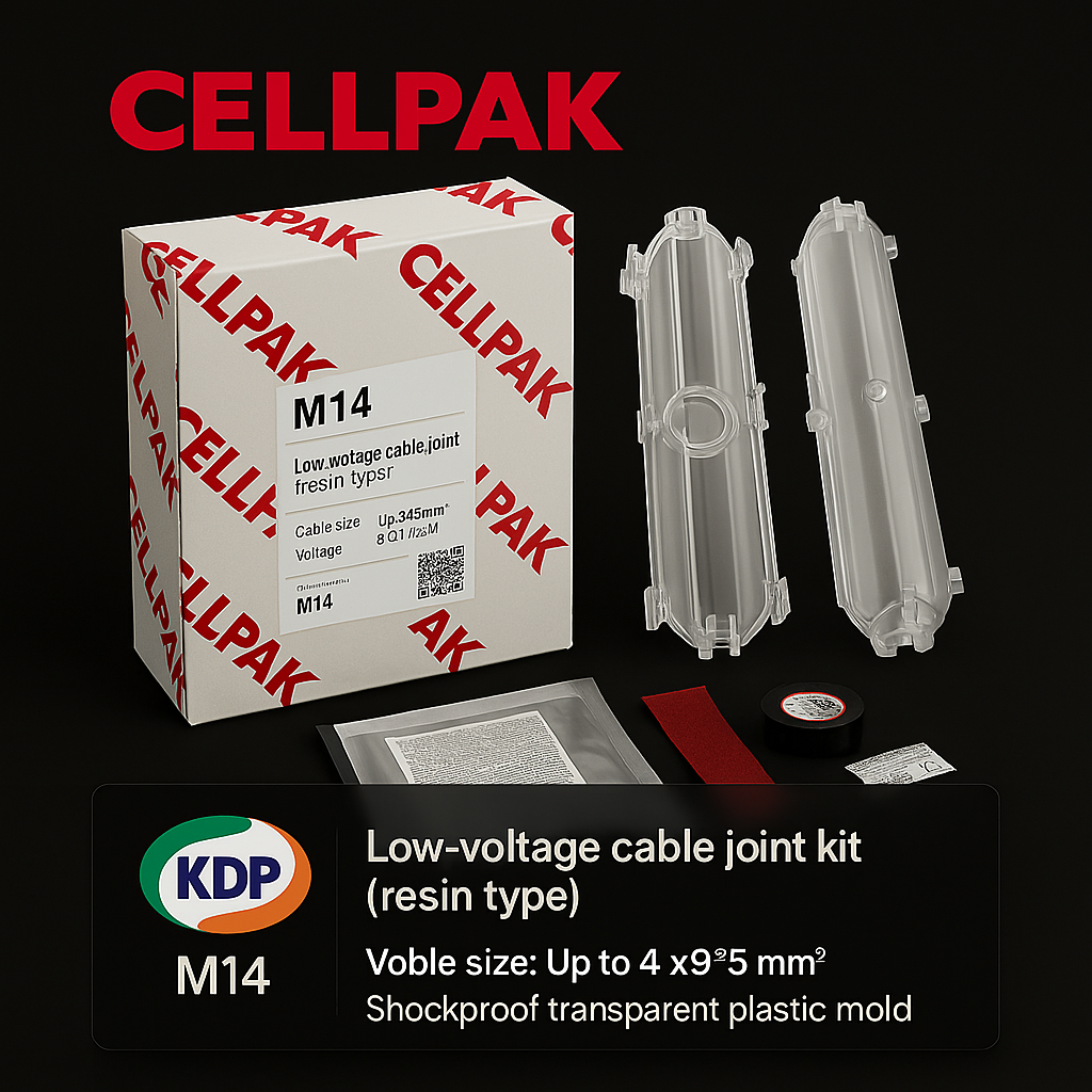CELLPAK ชุดต่อสายไฟแรงต่ำ รุ่น M14 | Scotchcast™ Resin Cable Joint Kit สำหรับเชื่อมต่อสายไฟแบบกันน้ำ