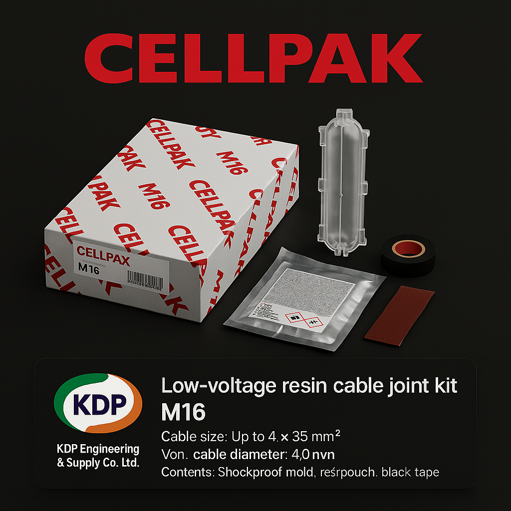 CELLPAK ชุดต่อสายไฟแรงต่ำ รุ่น M16 | Scotchcast™ Resin Cable Joint Kit สำหรับเชื่อมต่อสายไฟแบบกันน้ำ