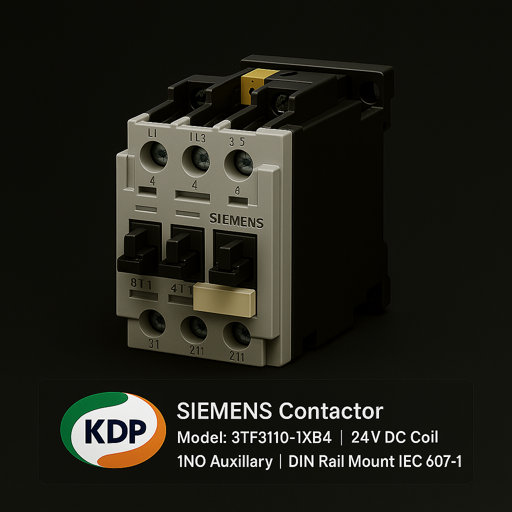 SIEMENS 3TF3110-1XB4 คอนแทคเตอร์ 3 เฟส, 24V DC, 10A, 1NC
