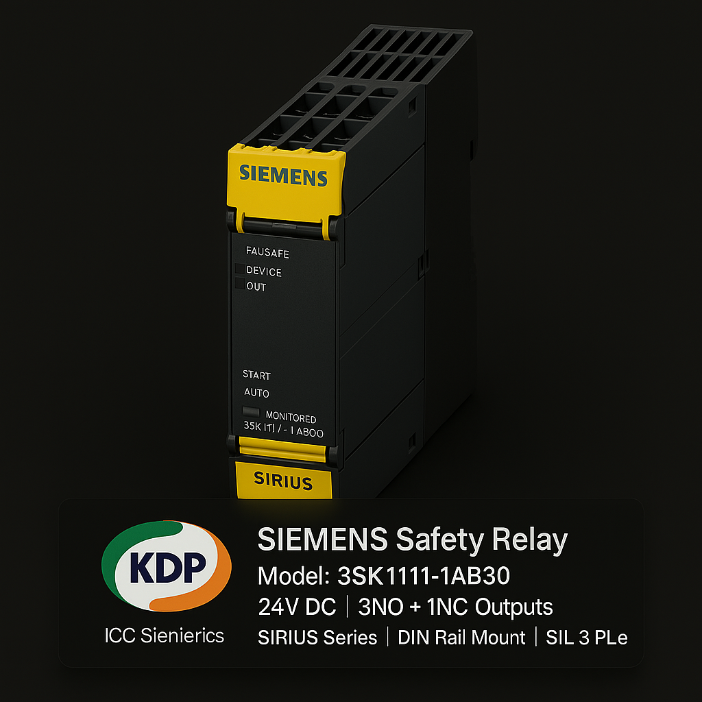SIEMENS Relay 3SK1111-1AB30 – รีเลย์ควบคุมความปลอดภัยสำหรับระบบอุตสาหกรรม