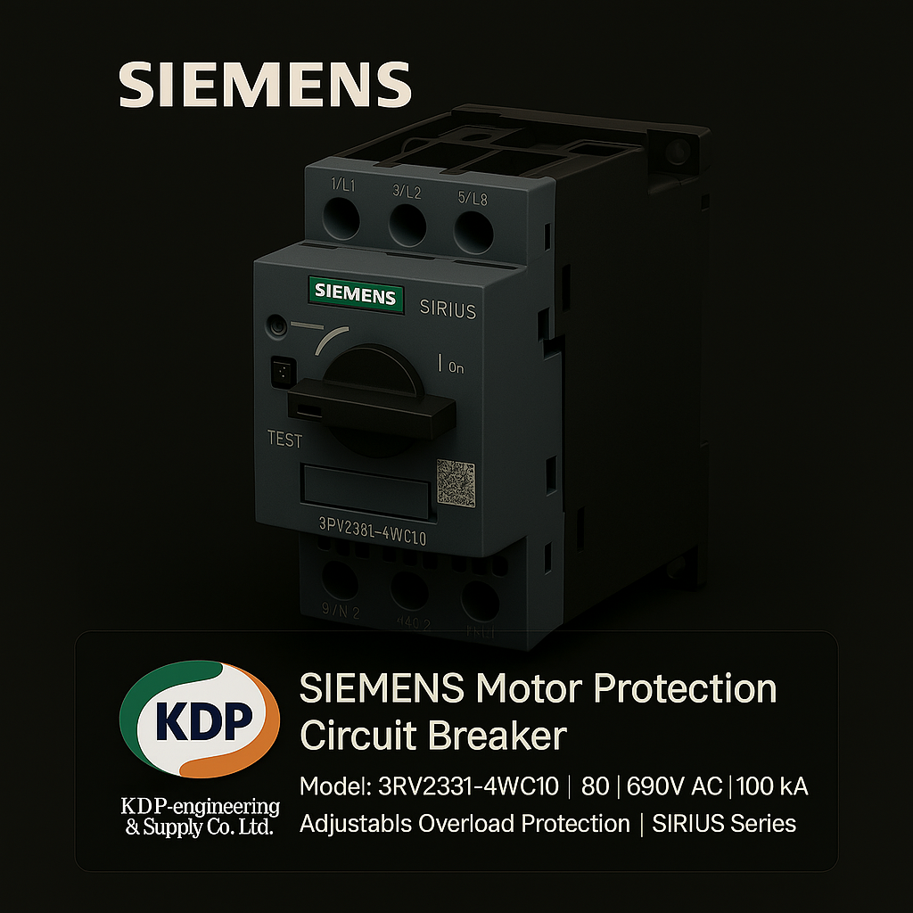 SIEMENS 3RV2331-4WC10 เบรกเกอร์ป้องกันมอเตอร์, ขนาด S2, 52A, สำหรับการป้องกันมอเตอร์