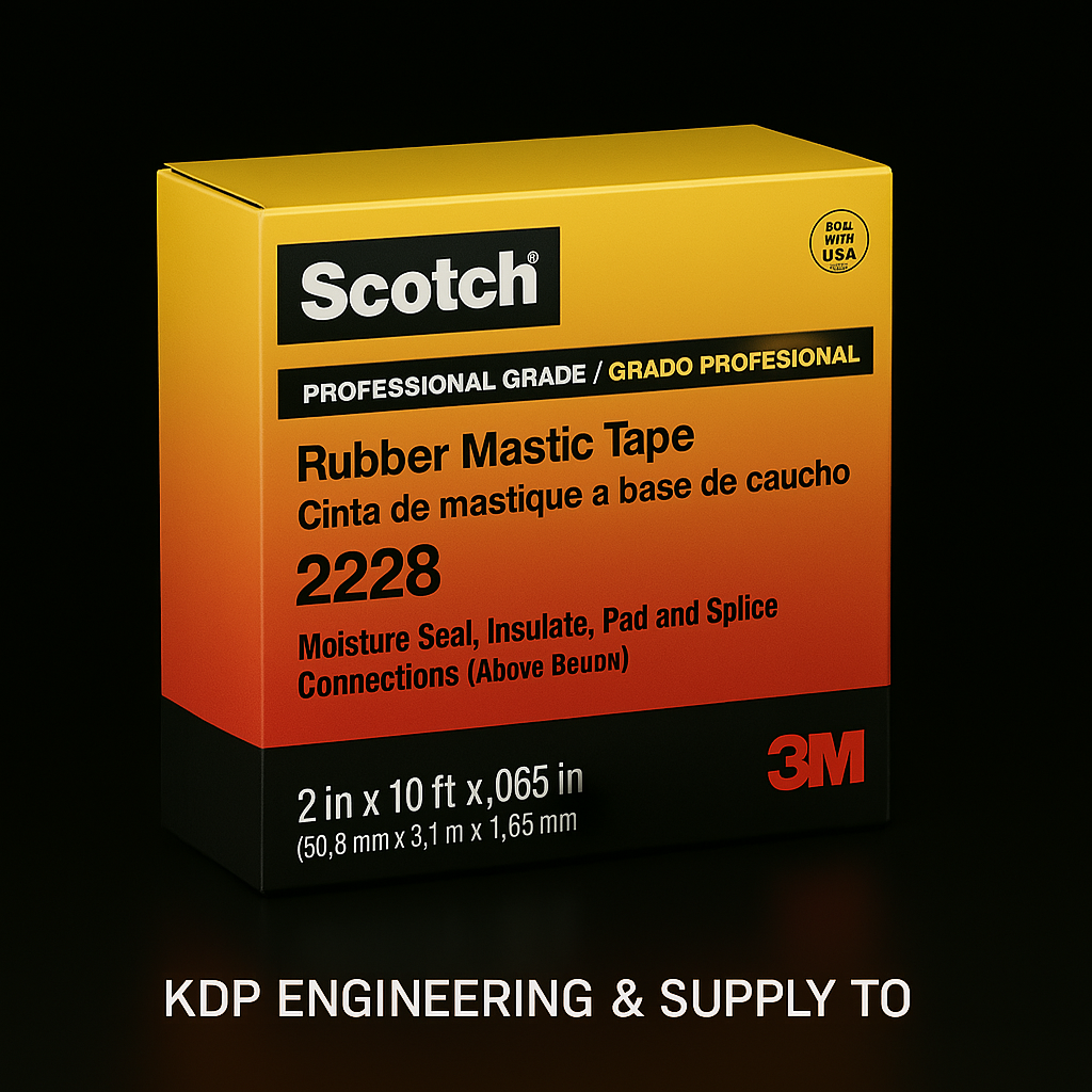 3M เทปยางมาสติก รุ่น 2228 | เทปฉนวนไฟฟ้า ยืดหยุ่น กันน้ำ ขนาด 2 นิ้ว x 10 ฟุต