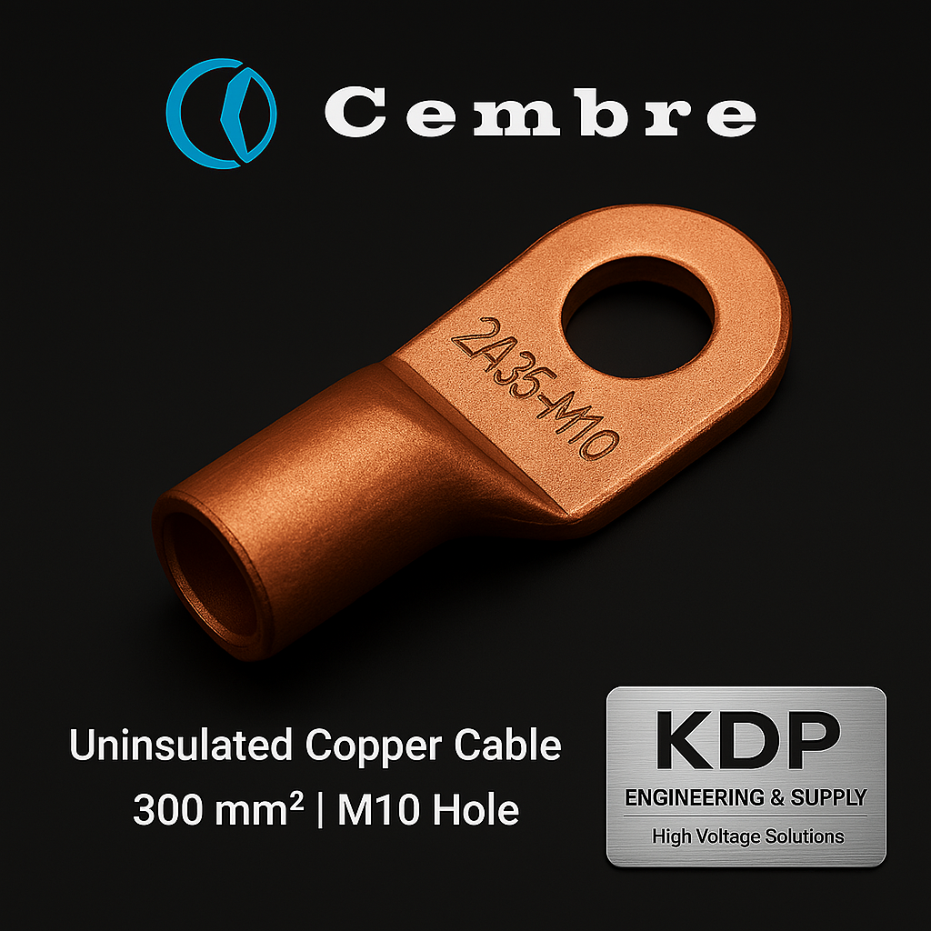 CEMBRE 2A35-M10 หางปลาทองแดงชนิดหนา | 120 mm² | ไม่หุ้มฉนวน | Copper Tube Terminal | Heavy Duty | M10 Stud
